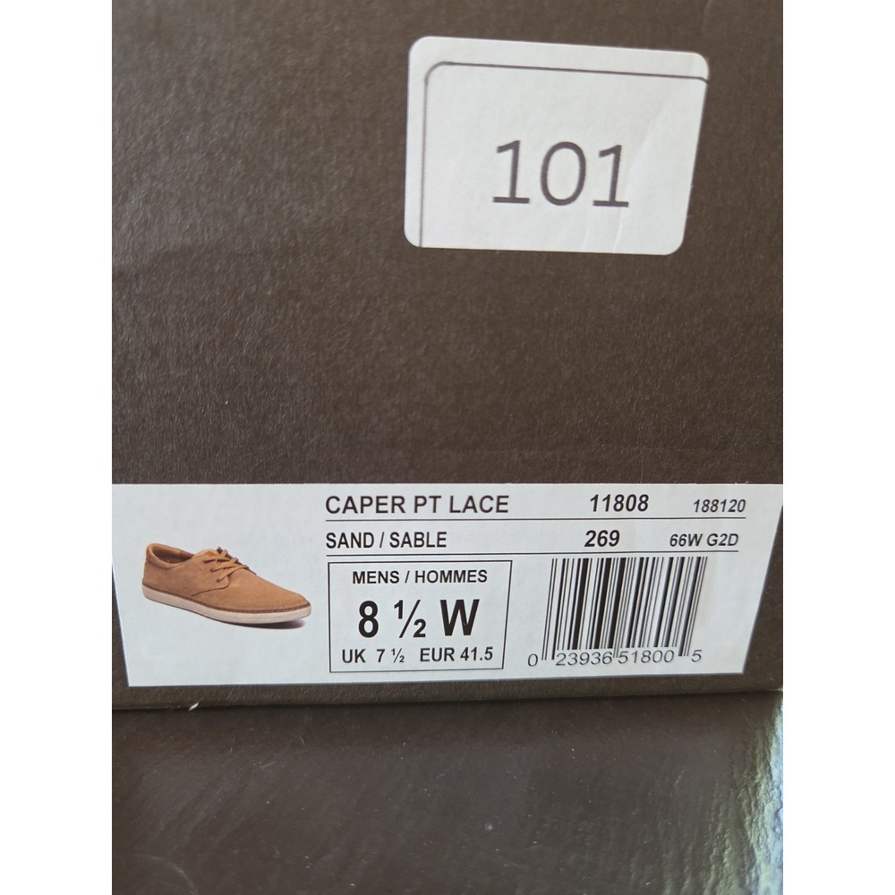 Florsheim Men's Caper PT Lace Suede Plain Toe Oxfords Sand US Sz 8.5W NEW! $100 - Picture 8 of 10